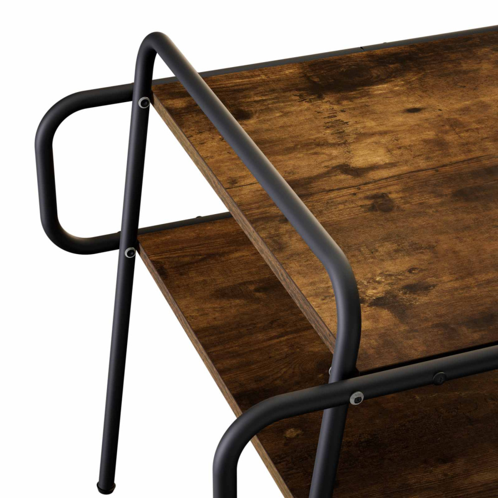 Produktbild för Kaffeebord Rökt ek 70 x 50 x 51 cm Konstruerat trä