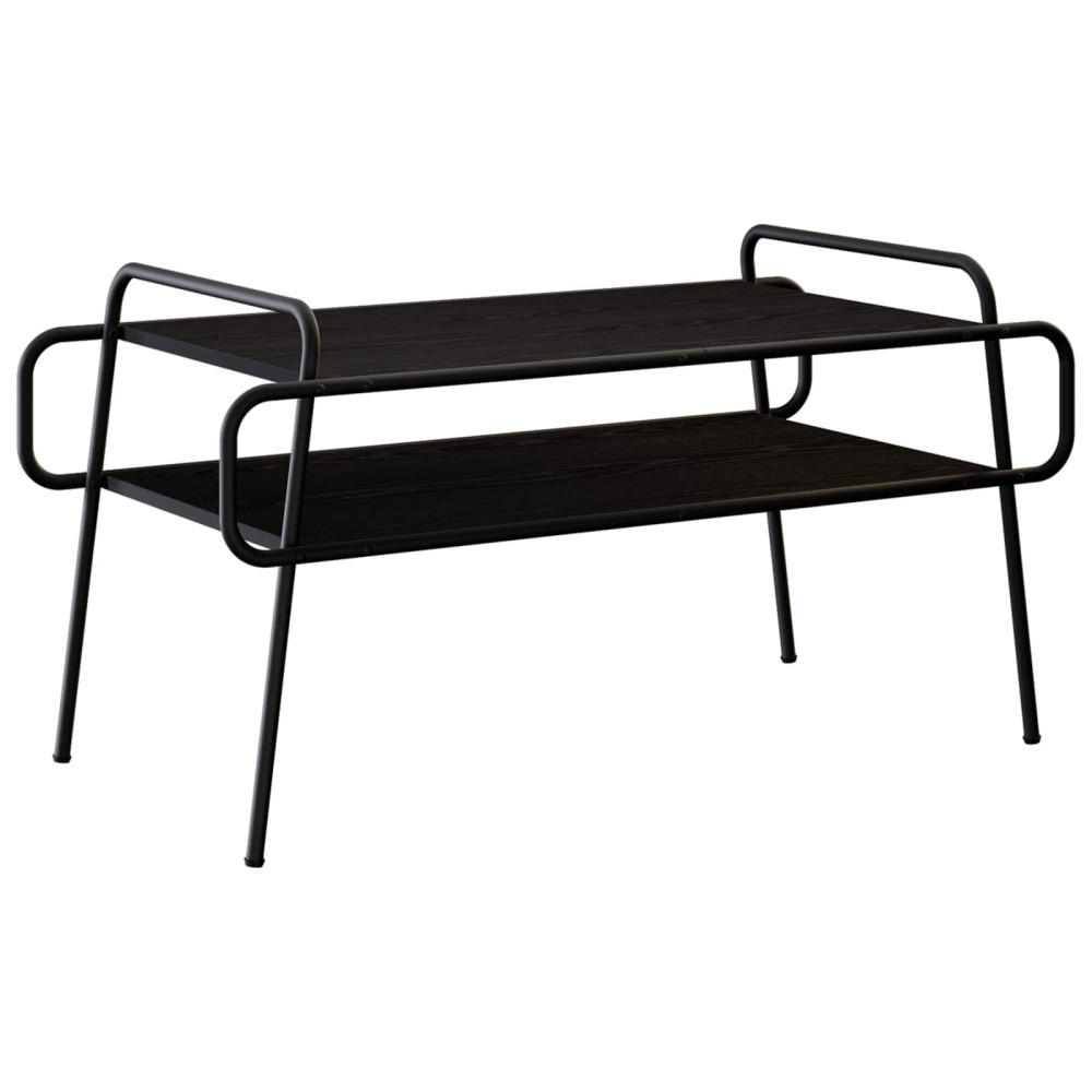 Produktbild för Kaffeebord Svart ek 100 x 50 x 51 cm Konstruerat trä