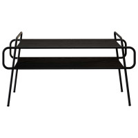 Produktbild för Kaffeebord Svart ek 100 x 50 x 51 cm Konstruerat trä