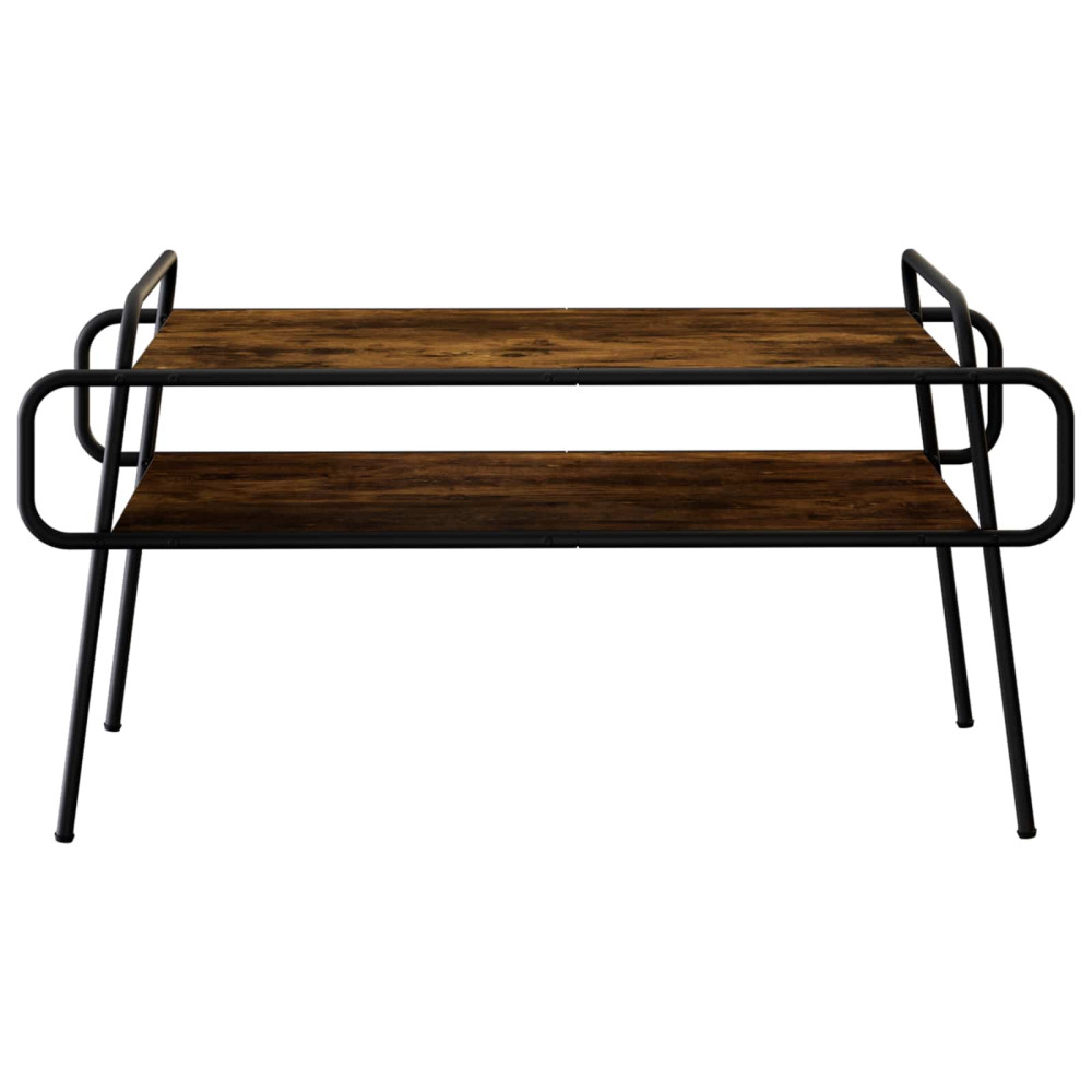 Produktbild för Kaffeebord Rökt ek 100 x 50 x 51 cm Konstruerat trä