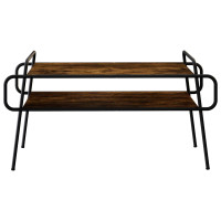 Produktbild för Kaffeebord Rökt ek 100 x 50 x 51 cm Konstruerat trä