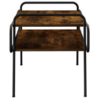 Produktbild för Kaffeebord Rökt ek 100 x 50 x 51 cm Konstruerat trä