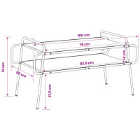 Produktbild för Kaffeebord Grå Sonoma 100 x 50 x 51 cm Konstruerat trä