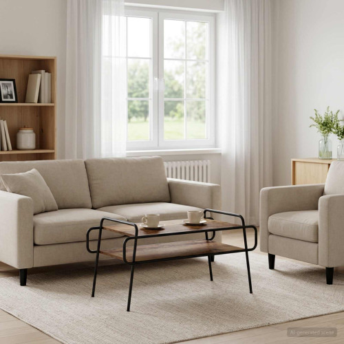 vidaXL Kaffeebord Gammalt trä 100 x 50 x 51 cm Konstruerat trä
