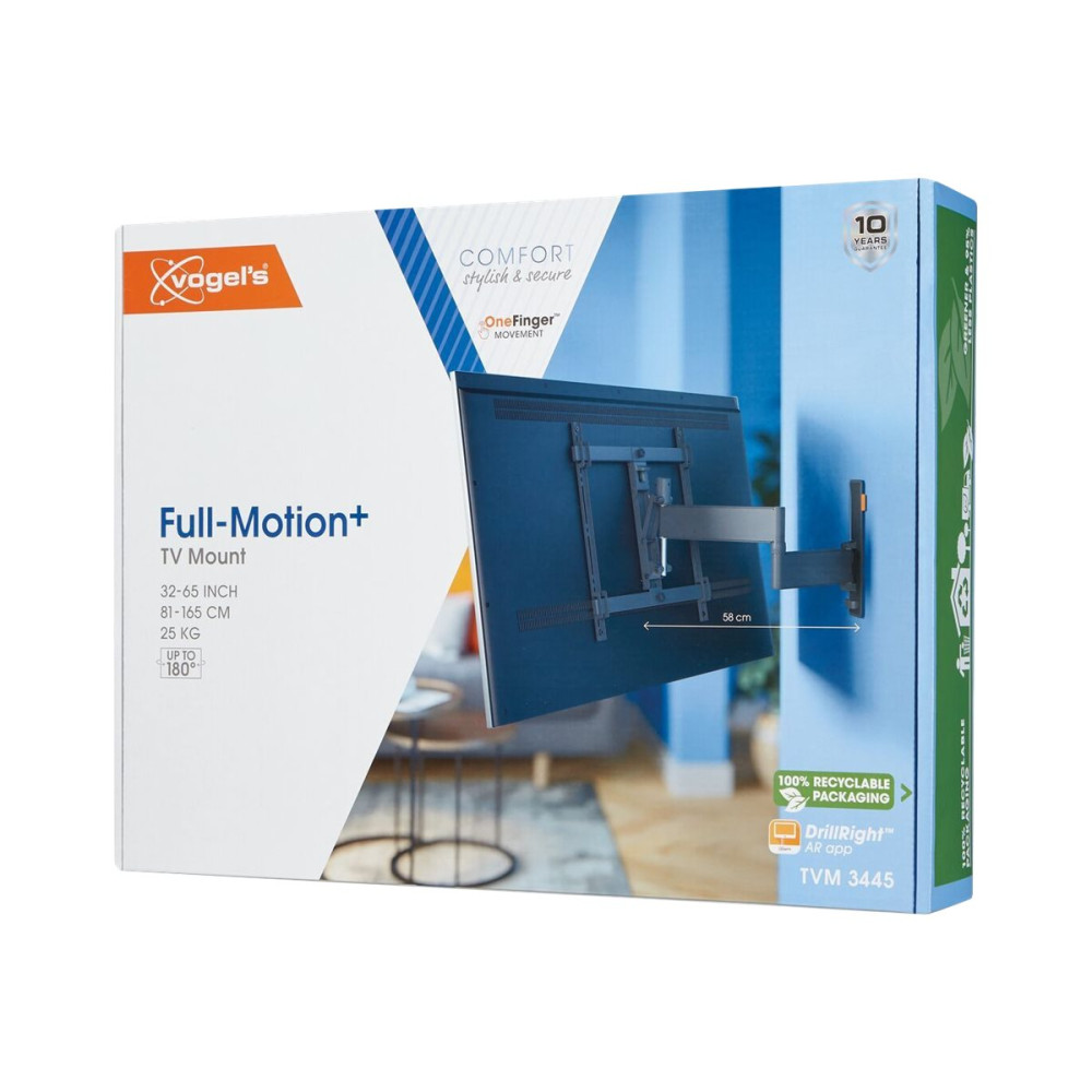 Produktbild för Vogel's Comfort TVM 3445 monteringssats - fullständig rörelse - för platt panel - svart