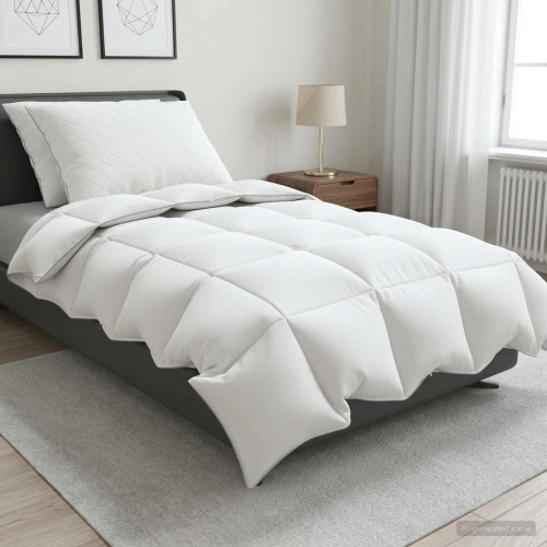 vidaXL 90% Gåsdun Täcke Set FULDA 3 st 140 x 220 cm Vinter 300 GSM Vit