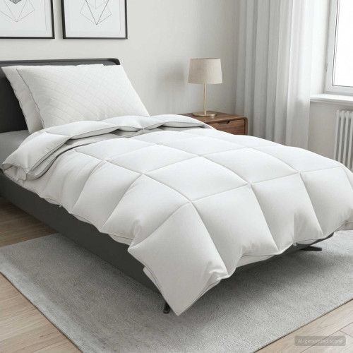 vidaXL 90% Gåsdun Täcke Set FULDA 3 st 155 x 220 cm Alla årstider Vit