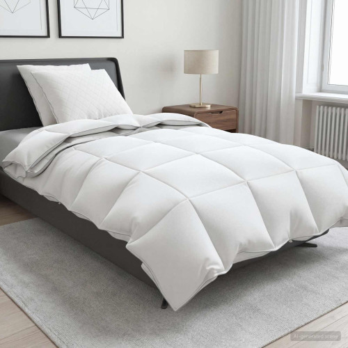 vidaXL 90% Gåsdun Täcke Set FULDA 3 st 155 x 220 cm Alla årstider Vit
