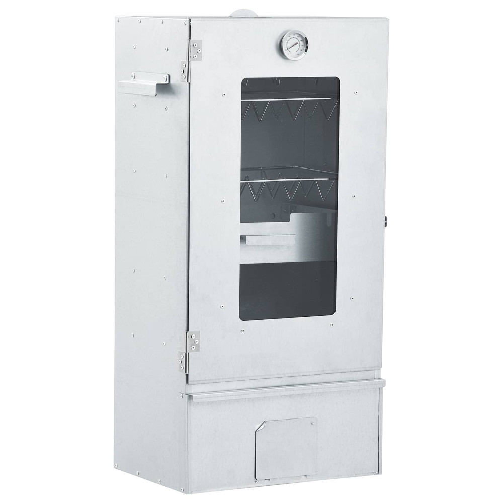 Produktbild för Kallrökar med rökrör 44,5 x 29 x 83 cm Galvaniserat stål Silver