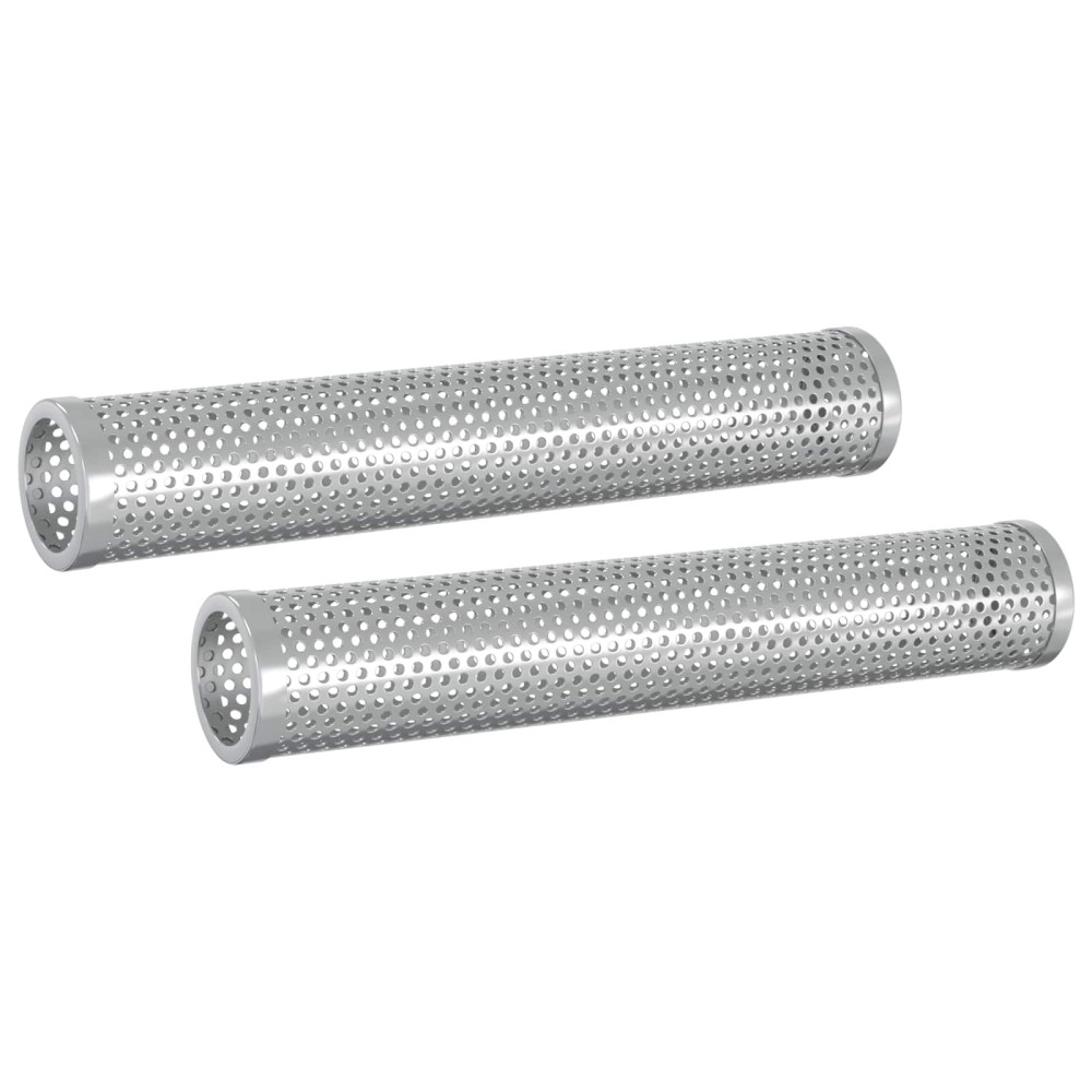 Produktbild för Kallrökar med rökrör 44,5 x 29 x 83 cm Galvaniserat stål Silver