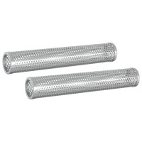 Produktbild för Kallrökar med rökrör 44,5 x 29 x 83 cm Galvaniserat stål Silver