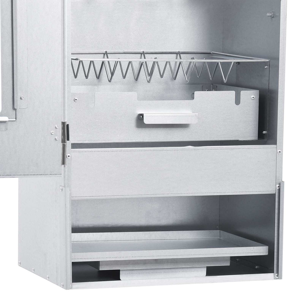 Produktbild för Kallrökar med rökrör 44,5 x 29 x 83 cm Galvaniserat stål Silver