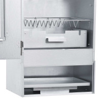 Produktbild för Kallrökar med rökrör 44,5 x 29 x 83 cm Galvaniserat stål Silver