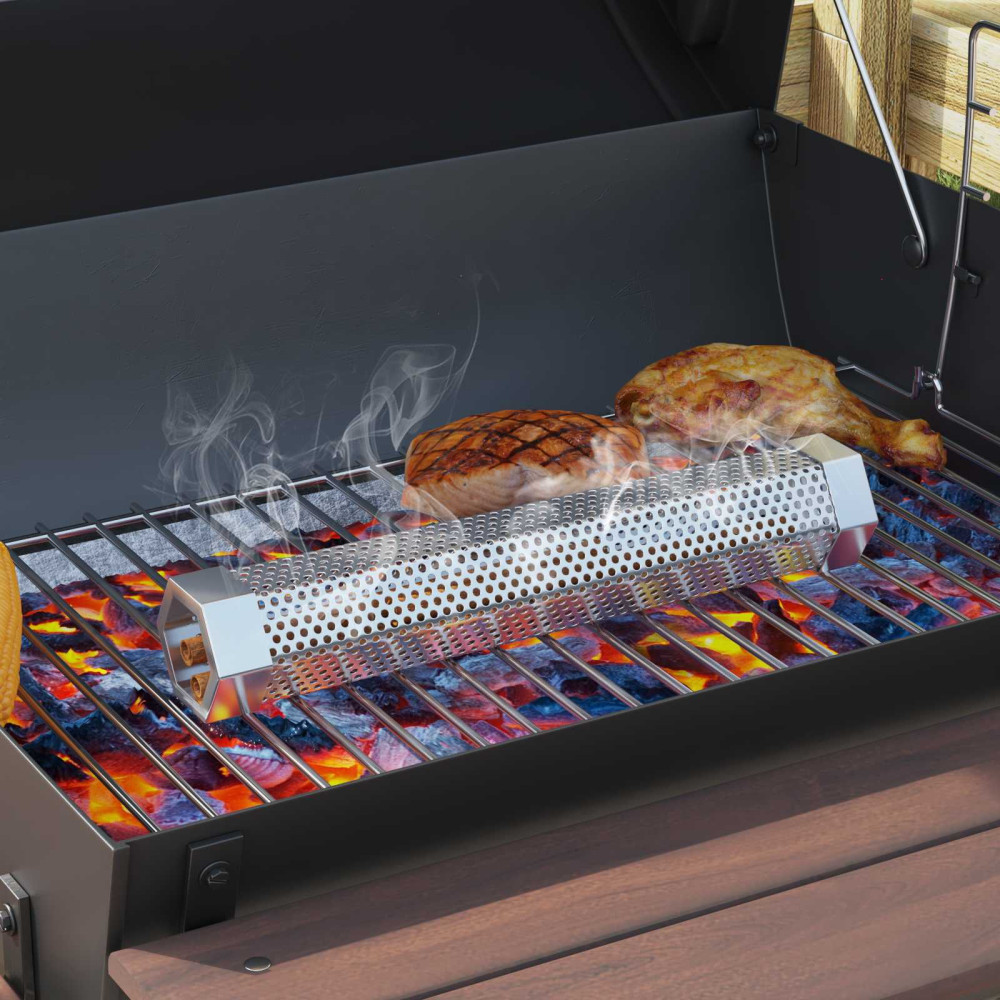 Produktbild för Tunngrill med 2 Matlagningsgaller 3 st 80 x 73 x 90 cm Metall