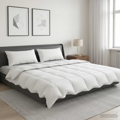 vidaXL Duntäcke FULDA 200 x 200 cm Sommar 100 GSM 90% Gåsdun Vit