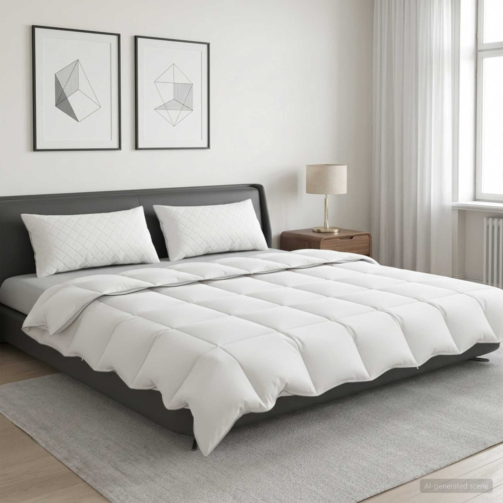 Produktbild för Duntäcke FULDA 220 x 260 cm Sommar 100 GSM 90% Gåsdun Vit