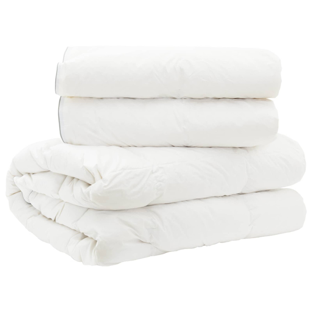 Produktbild för Duntäcke FULDA 220 x 260 cm 4 årstider 310 GSM 90% Gåsdun Vit