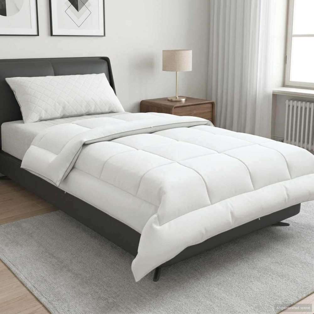 Produktbild för Duntäcke TRIER 140x200 cm Sommar 140 GSM Vit Hypoallergen
