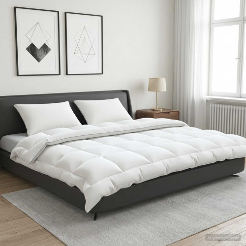 vidaXL Duntäcke TRIER 240x260 cm 4 årstider 350 GSM Vit Hypoallergen