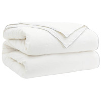 Produktbild för Duntäcke TRIER 220x260cm 4 årstider 140+220GSM Vit 2-i-1 Design