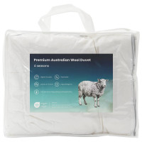 Produktbild för Duntäcke TRIER 240x260cm 4 årstider 140+220GSM Vit 2-i-1 Design
