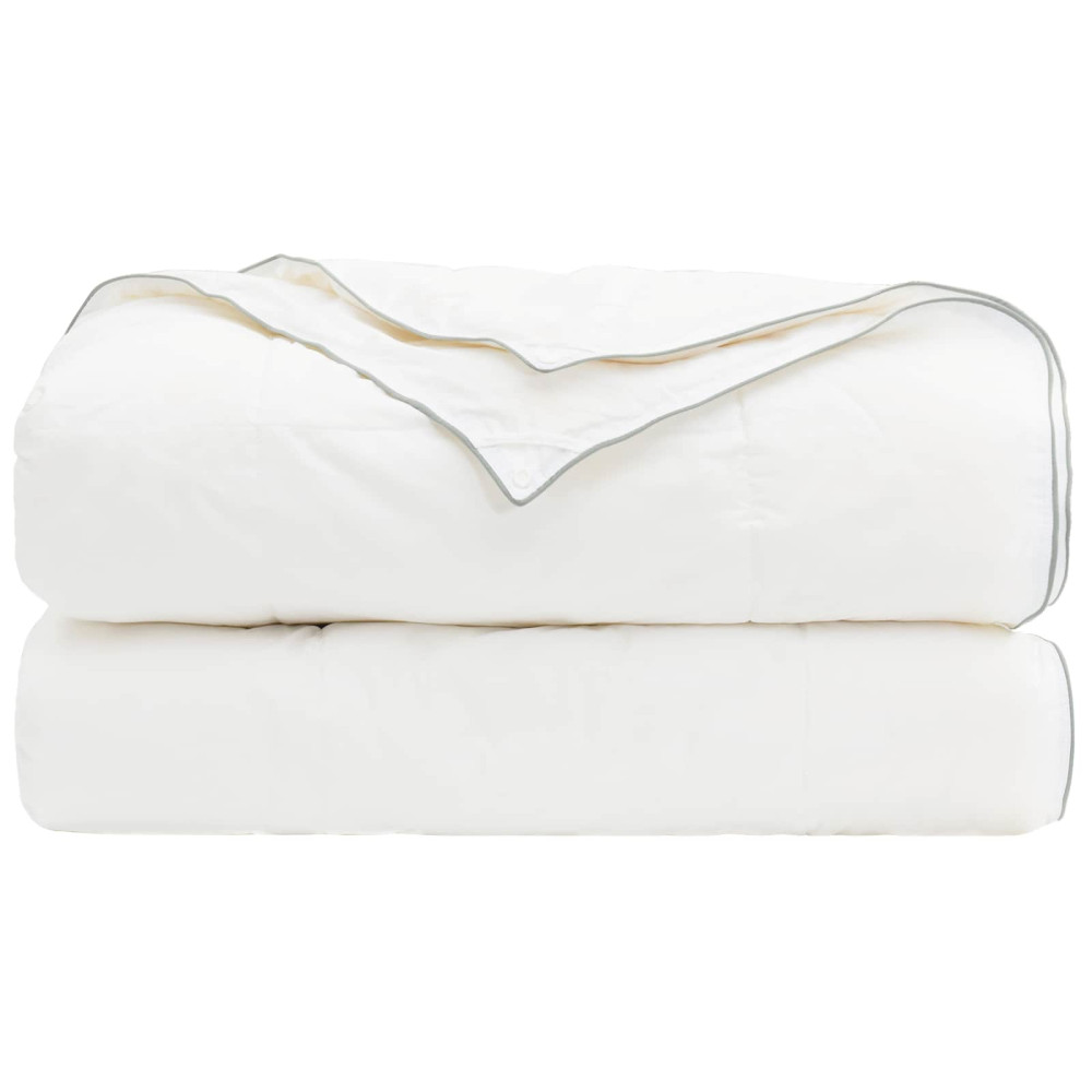 Produktbild för Duntäcke TRIER 240x260cm 4 årstider 140+220GSM Vit 2-i-1 Design