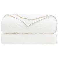 Produktbild för Duntäcke TRIER 240x260cm 4 årstider 140+220GSM Vit 2-i-1 Design