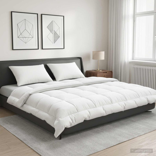 vidaXL Duntäcke 220x260 cm Sommar 200 GSM Australiensk Ull Vit