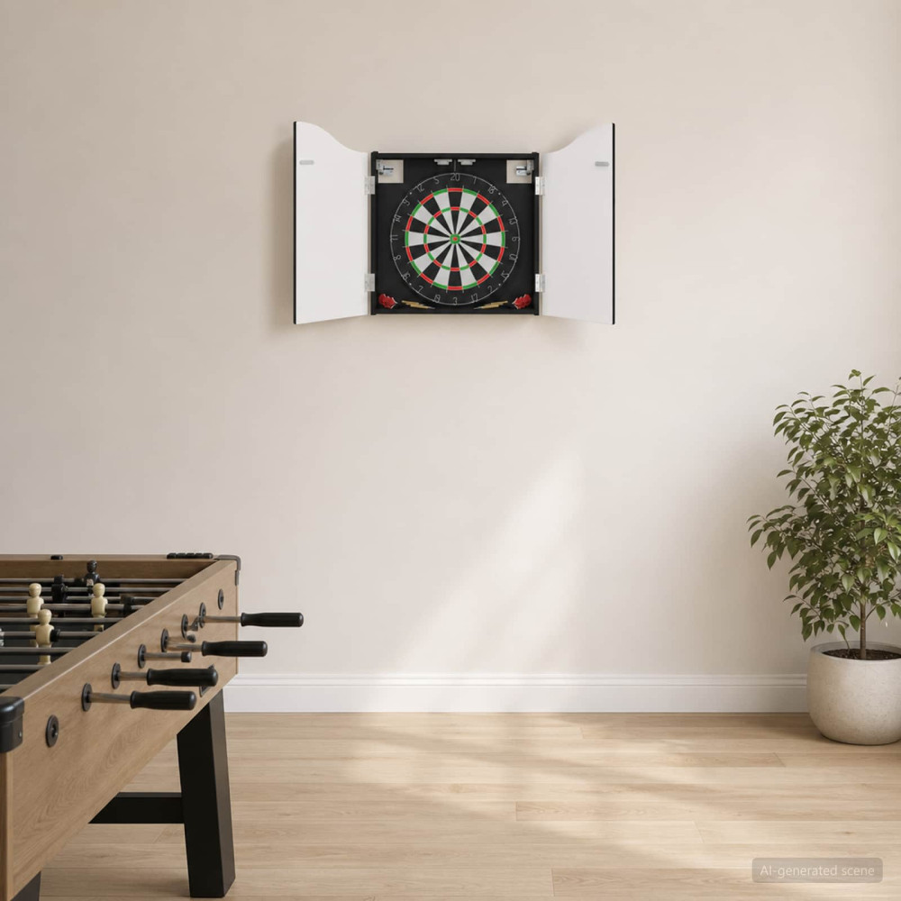 Produktbild för Darttavla Skåp Svart 56 x 12 x 63 cm Konstruerat trä