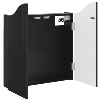 Produktbild för Darttavla Skåp Svart 56 x 12 x 63 cm Konstruerat trä