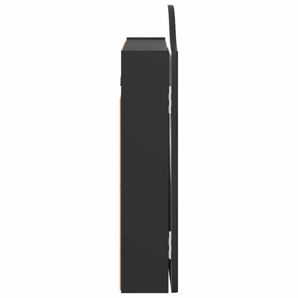 Produktbild för Darttavla Skåp Svart 56 x 12 x 63 cm Konstruerat trä