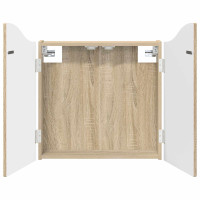 Produktbild för Darttavla Skåp Sonoma-ek 56 x 12 x 63 cm Konstruerat trä
