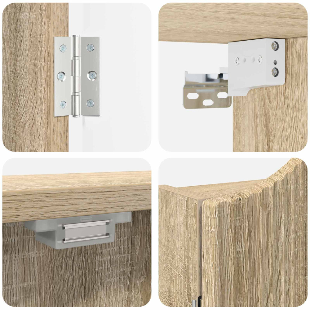 Produktbild för Darttavla Skåp Sonoma-ek 56 x 12 x 63 cm Konstruerat trä