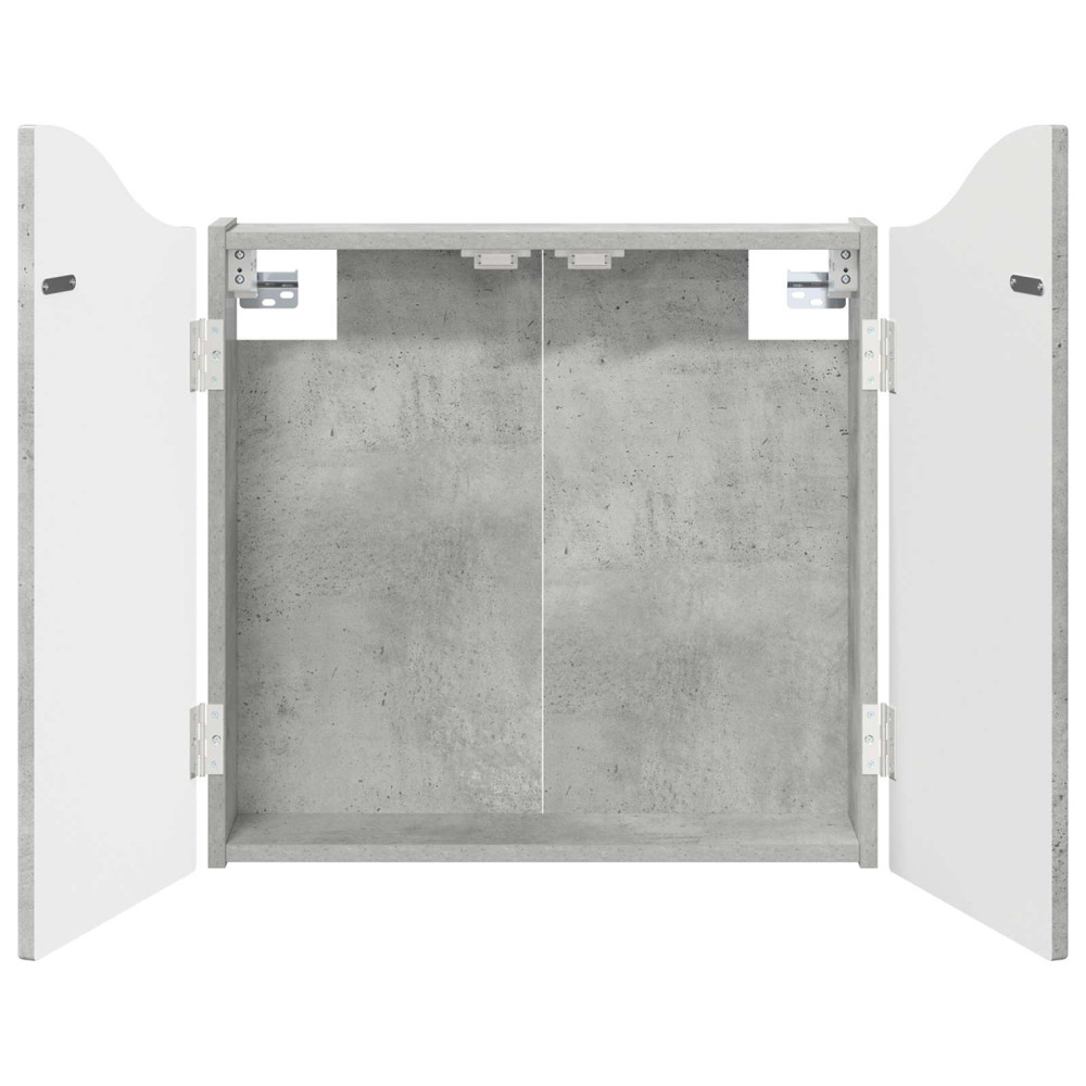 Produktbild för Darttavla Skåp Betonggrå 56 x 12 x 63 cm Konstruerat trä