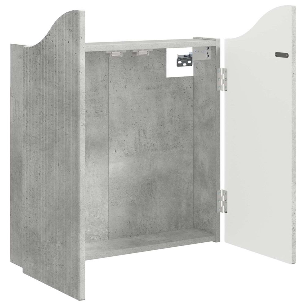 Produktbild för Darttavla Skåp Betonggrå 56 x 12 x 63 cm Konstruerat trä