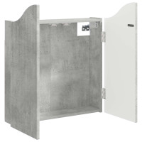 Produktbild för Darttavla Skåp Betonggrå 56 x 12 x 63 cm Konstruerat trä