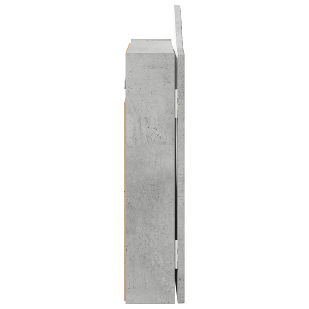 Produktbild för Darttavla Skåp Betonggrå 56 x 12 x 63 cm Konstruerat trä