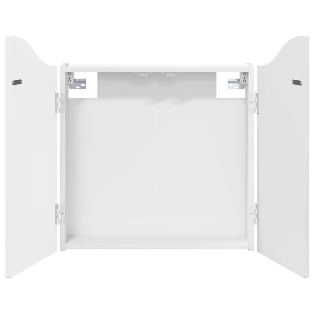 Produktbild för Darttavla Skåp Vit högglans 56 x 12 x 63 cm Konstruerat trä