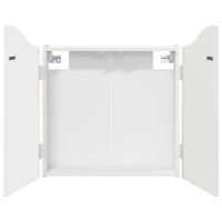 Produktbild för Darttavla Skåp Vit högglans 56 x 12 x 63 cm Konstruerat trä
