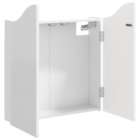 Produktbild för Darttavla Skåp Vit högglans 56 x 12 x 63 cm Konstruerat trä