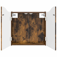 Produktbild för Darttavla Skåp Rökt ek 56 x 12 x 63 cm Konstruerat trä