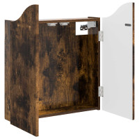 Produktbild för Darttavla Skåp Rökt ek 56 x 12 x 63 cm Konstruerat trä