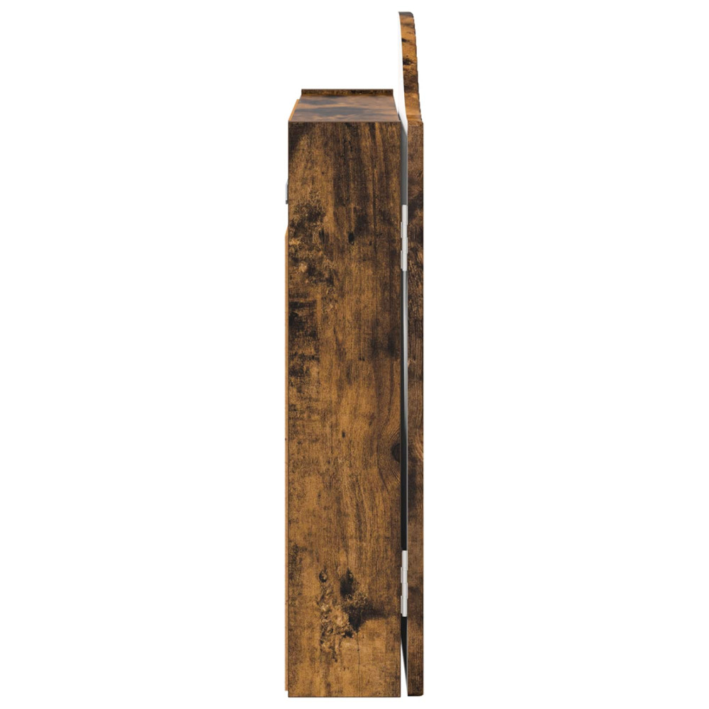 Produktbild för Darttavla Skåp Rökt ek 56 x 12 x 63 cm Konstruerat trä