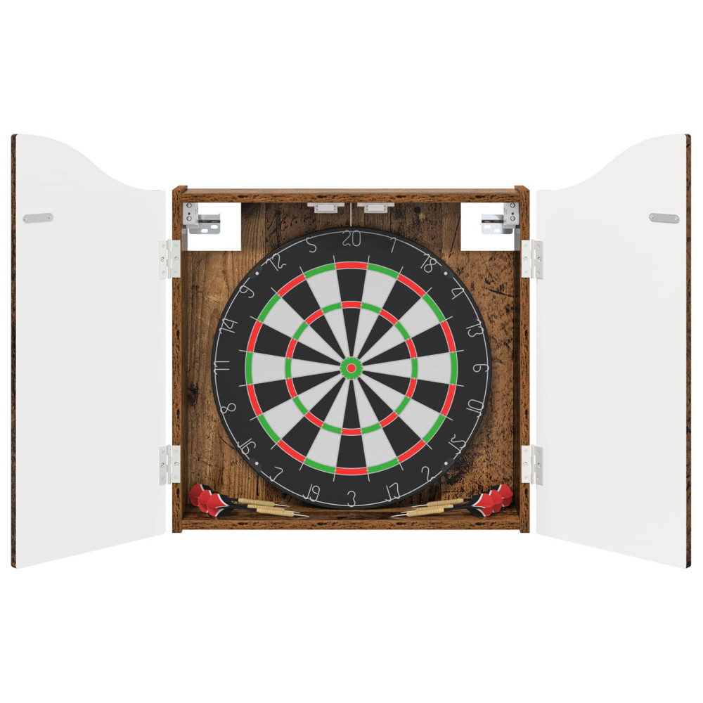 Produktbild för Darttavla Skåp Gammalt trä 56 x 12 x 63 cm Konstruerat trä