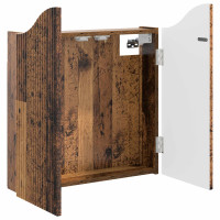 Produktbild för Darttavla Skåp Gammalt trä 56 x 12 x 63 cm Konstruerat trä