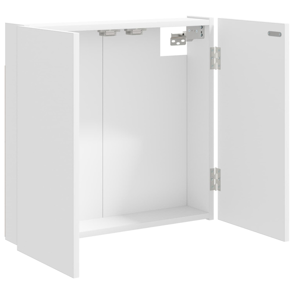 Produktbild för Darttavla Skåp Vit 56 x 12 x 53,5 cm Konstruerat trä