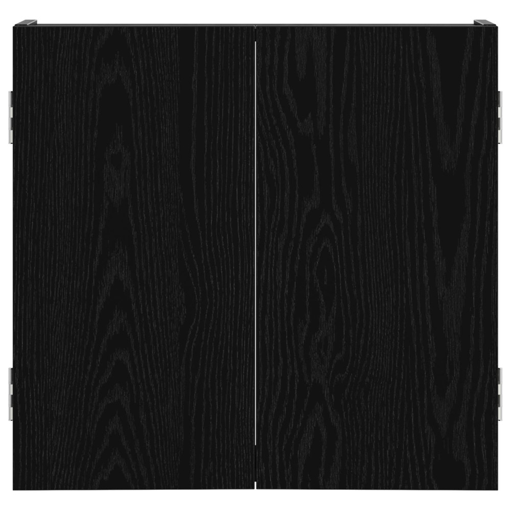 Produktbild för Darttavla Skåp Svart ek 56 x 12 x 53,5 cm Konstruerat trä