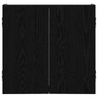 Produktbild för Darttavla Skåp Svart ek 56 x 12 x 53,5 cm Konstruerat trä