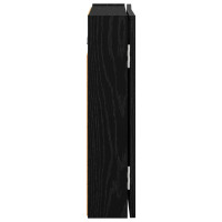 Produktbild för Darttavla Skåp Svart ek 56 x 12 x 53,5 cm Konstruerat trä