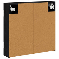 Produktbild för Darttavla Skåp Svart ek 56 x 12 x 53,5 cm Konstruerat trä